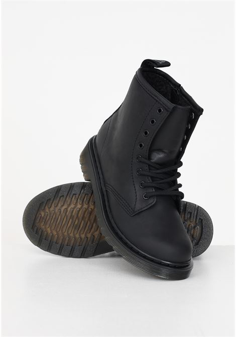Black ankle boots for boys and girls 1460 Serena Mono J DR.MARTENS | 26040001-1460 SERENA MONO J.